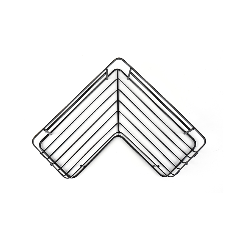 دوش گوشه مشکی استیل ضد زنگ دیواری