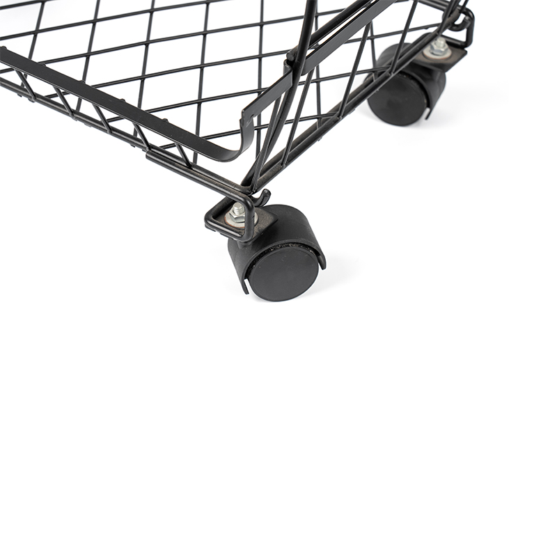 سبد 4 طبقه میوه و سبزیجات روی هم با چرخ چرخان