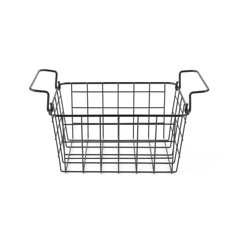 سطل ذخیره سازی ابزار قابل انباشته شدن مش سیم فلزی، مستطیل بزرگ