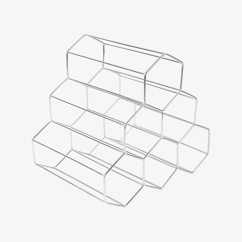 قفسه بطری شراب 3 طبقه مستقل برای میز