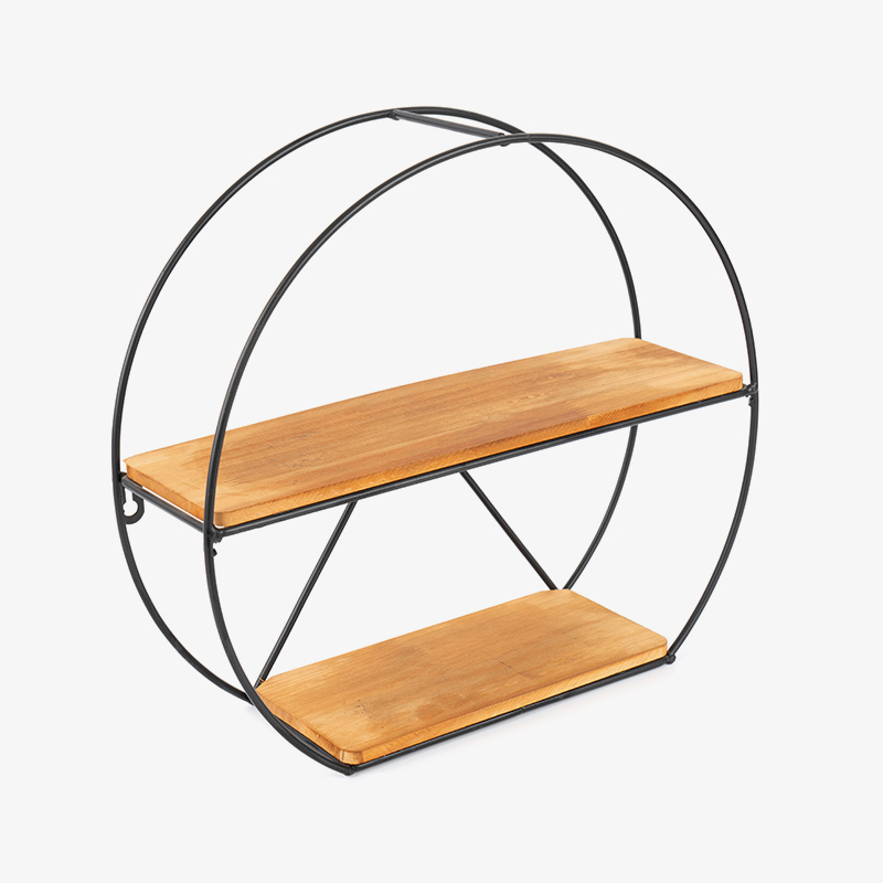 قفسه دیواری طلایی و سبد انباری آویز برای آشپزخانه