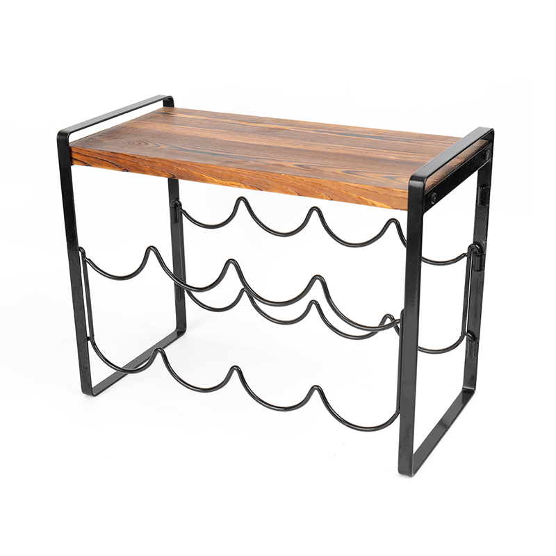 بطری های قفسه ای شراب چوبی روستایی بدون نیاز به مونتاژ