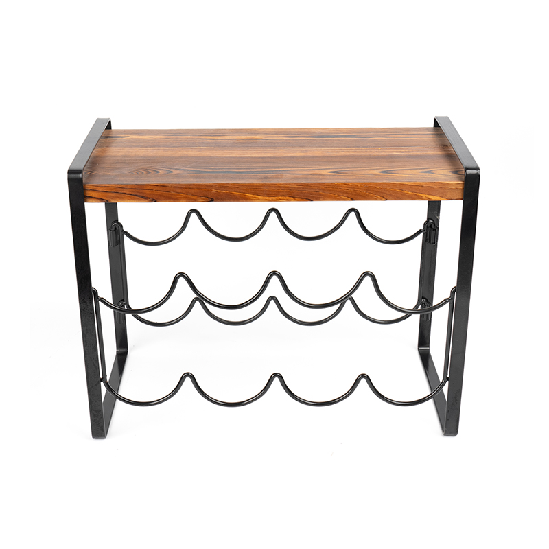 بطری های قفسه ای شراب چوبی روستایی بدون نیاز به مونتاژ